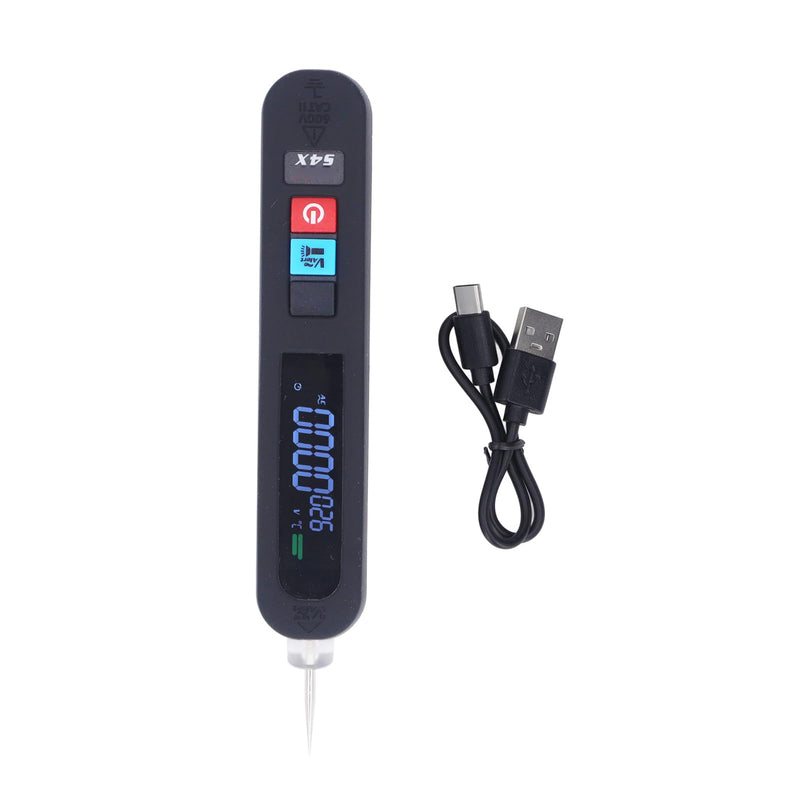 [Australia - AusPower] - LCD Digital Voltage Detector Pen, AC Multimeter with 3.7V Battery, Rechargeable Electric Tester 
