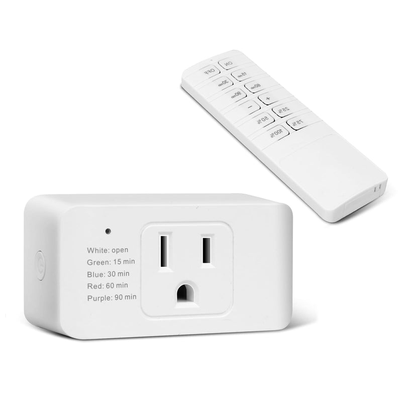 [Australia - AusPower] - Indoor dimmer and Timer switches for led Lights, Remote Control Light dimmer Switch Plug in,100FT Range for Dimmable Bulb/Table Lamp String Lights 90V-120V 