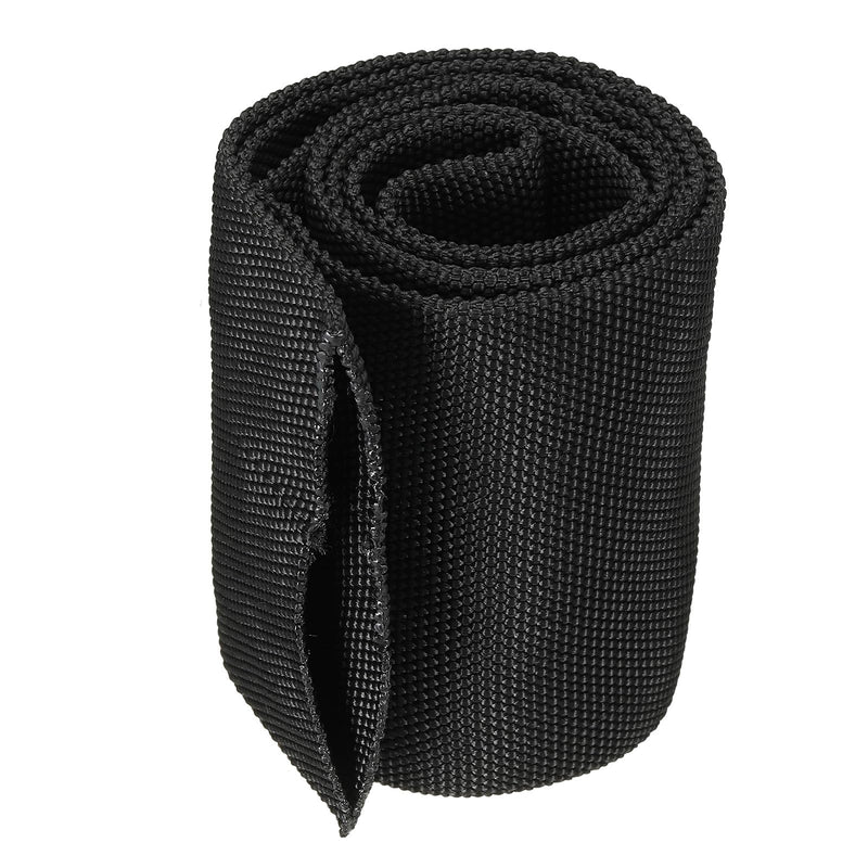 [Australia - AusPower] - PATIKIL 4" Flat Dia 3.3FT Nylon Protective Hose Sleeve, Cable Cover Sheath Protection for Welding Tig Torch Hydraulic Hose, Black 4 in x 3.3FT 