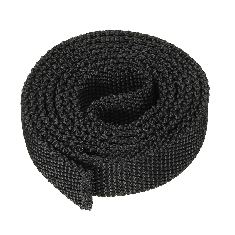 [Australia - AusPower] - PATIKIL 0.8" Flat Dia 3.3FT Nylon Protective Hose Sleeve, Cable Cover Sheath Protection for Welding Tig Torch Hydraulic Hose, Black 0.8 in x 3.3FT 