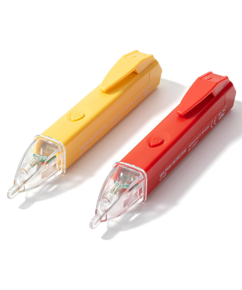 [Australia - AusPower] - Mr. Pen 2 Pack Non Contact Voltage Tester - Red & Yellow, Electric Tester Pen, Voltage Detector 