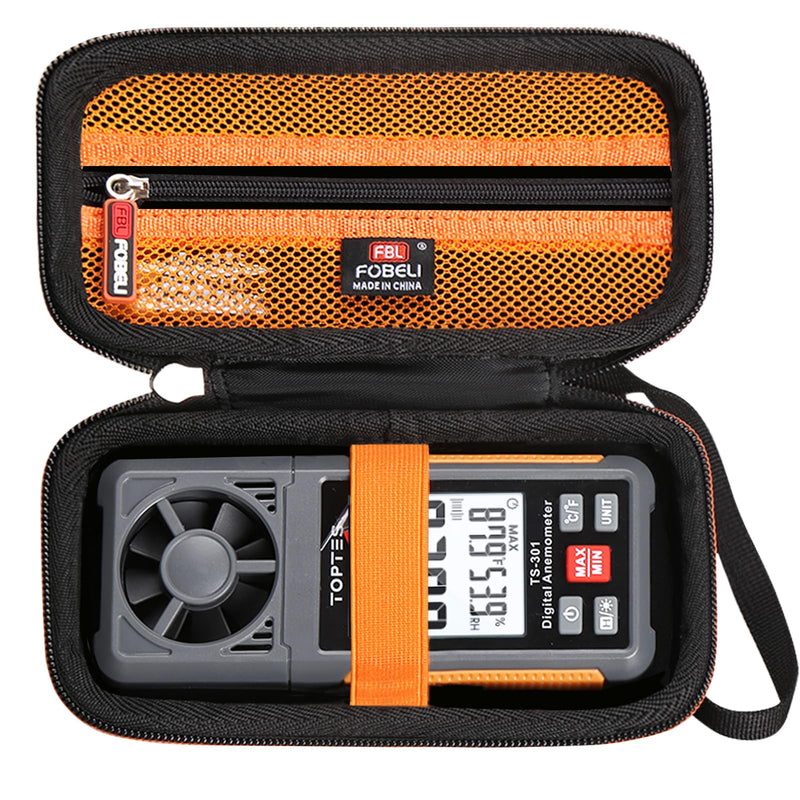[Australia - AusPower] - FBLFOBELI Hard Case for TopTes TS-501B Sound Level Meter/TopTes TS-301 Digital Anemometer Wind Speed Meter/TopTes TS-710 Light Meter Lux/Foot Candles Meter (Case Only) (Orange) Orange 