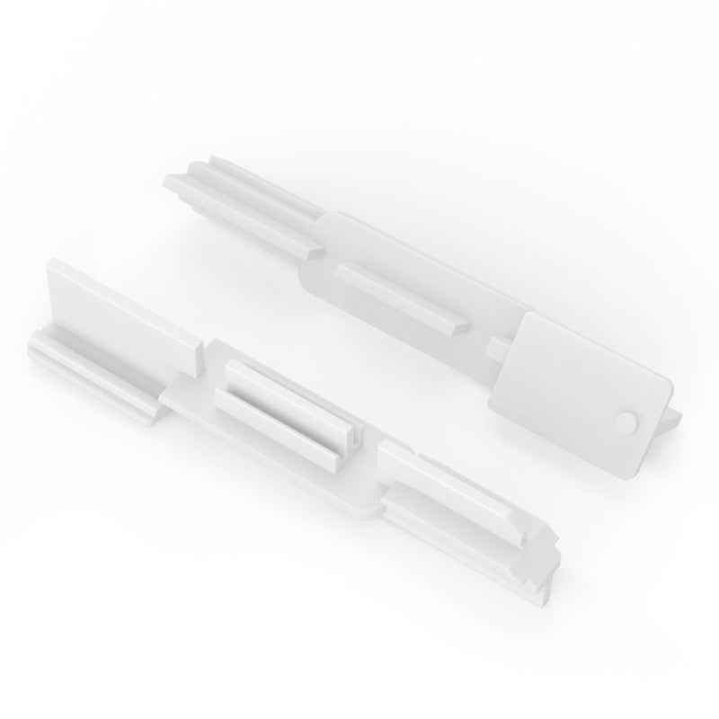 [Australia - AusPower] - PalpitateC Sliding Shower Door Bottom Sill Guide fits for Sliding Shower Door Systems Shower Door Parts Bottom Guide for Glass Shower Door Track Guide White Nylon - 2 Pack 