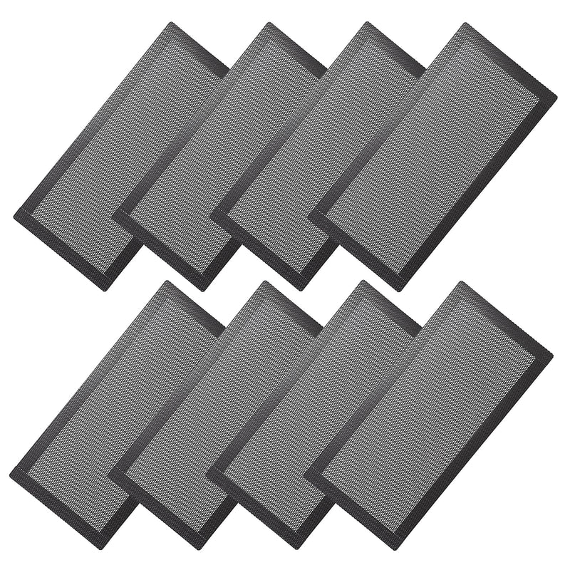[Australia - AusPower] - Sumnacon Floor Vent Covers 4 x 10 Inch Magnetic Register Vent Covers for Floor Wall Ceiling 8 Pack PVC Air Vent Screen Covers Floor Register Covers Vent Mesh for Catching Dust Debris Hair, Black 