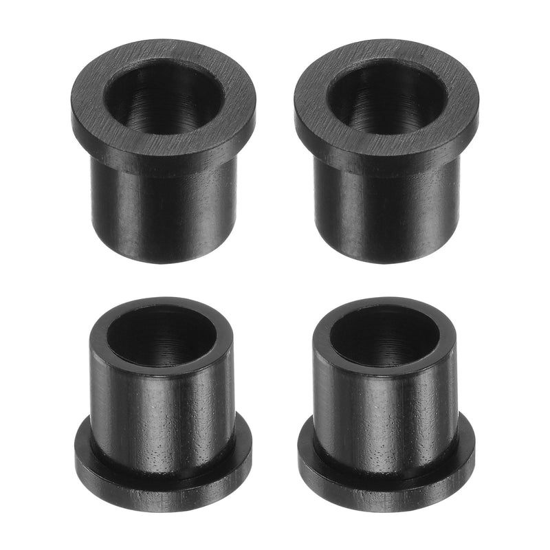 [Australia - AusPower] - uxcell 4pcs Flanged Sleeve Bearings Plastic Bushings 9.6mm Bore x 12.7mm OD x 13.4mm Length Nylon Bushings, Black 4 