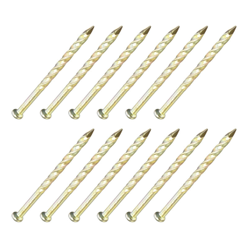 [Australia - AusPower] - Fence Deck Nails (40mmx2mm) 150Pcs, Carbon Steel Zinc Plated Spiral Shank Deck Nail - for House Repairing, Wall, Floor 