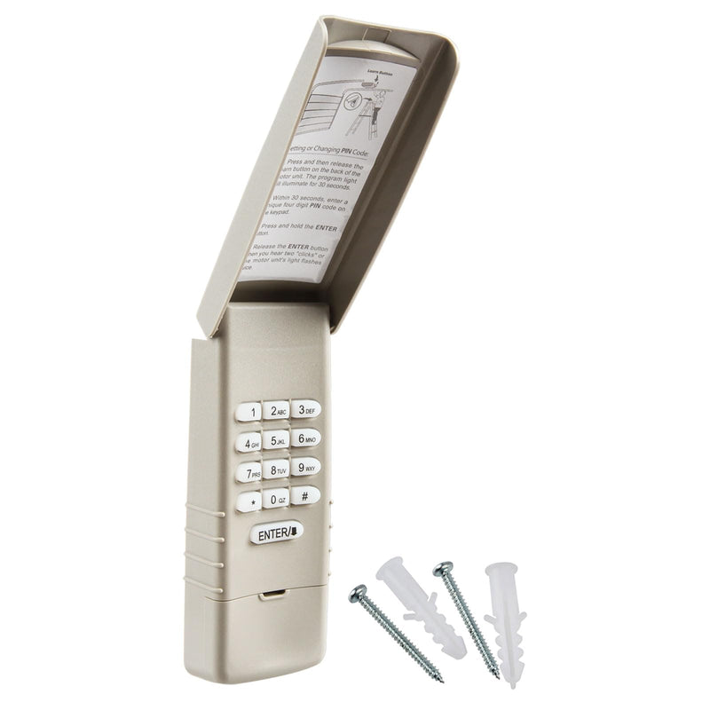 [Australia - AusPower] - Garage Outlet Keyless Entry Door Opener Backlit Keyboard Red Orange Learn Button 9V Battery for Liftmaster 976LM 977LM Chamberlain Craftsman Keypad 