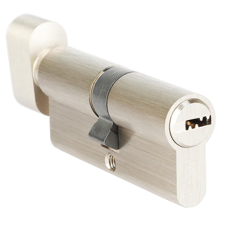 [Australia - AusPower] - Jeriup 80mm Euro Profile Lock Cylinder KEYED Alike Function with 5 Keys (dimple), Single Open Copper Lock Cylinder, Anti-Rust Corrosion Resistant Anti-Theft Wooden Door Lock Cylinder 