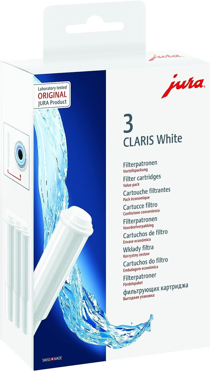 [Australia - AusPower] - Coffee Machine Water Filter for JURA Claris White 3-Pack Filter Cartridge 