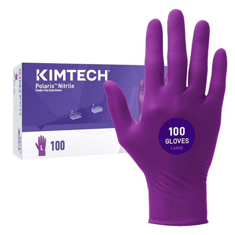 Kimtech™ Polaris™ Nitrile Exam Gloves (62773), 5.9 Mil, Ambidextrous, 9.5”, L, 100 Nitrile Gloves/Box Regular (9.5") Large
