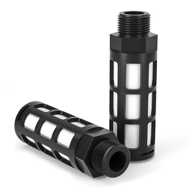 [Australia - AusPower] - TAILONZ PNEUMATIC 1/4 Inch NPT Pneumatic Plastic Muffler Solenoid Valve Muffler Element Air Compressor Exhaust Silencer Muffler Fitting (Pack of 5) 