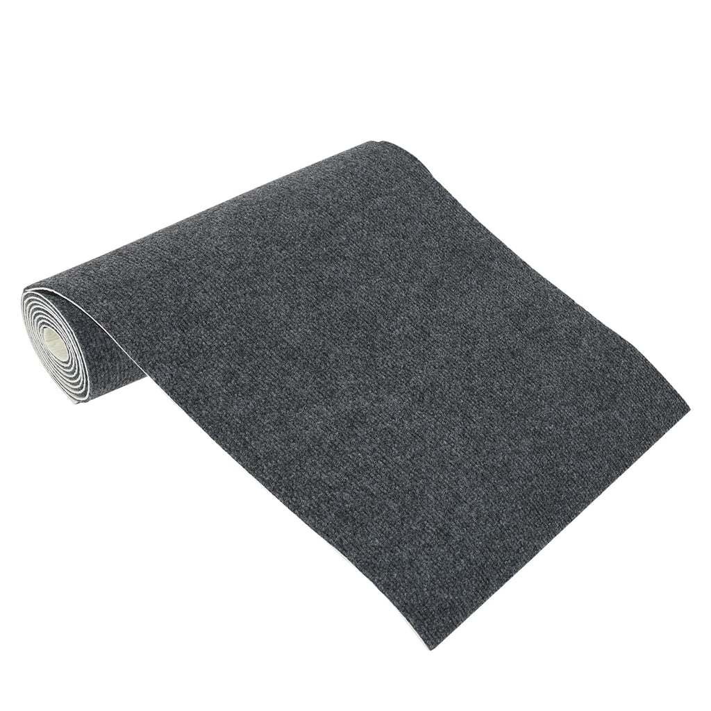 [Australia - AusPower] - 15.7 x 78.7Inch Carpet Floor Tiles, Peel and Stick Carpet Flooring Roll, Non Slip Absorbent Carpet Mat for Bedroom Living Room Kitchen Stair Front Door Back Door (Dark Gray) Dark Gray 