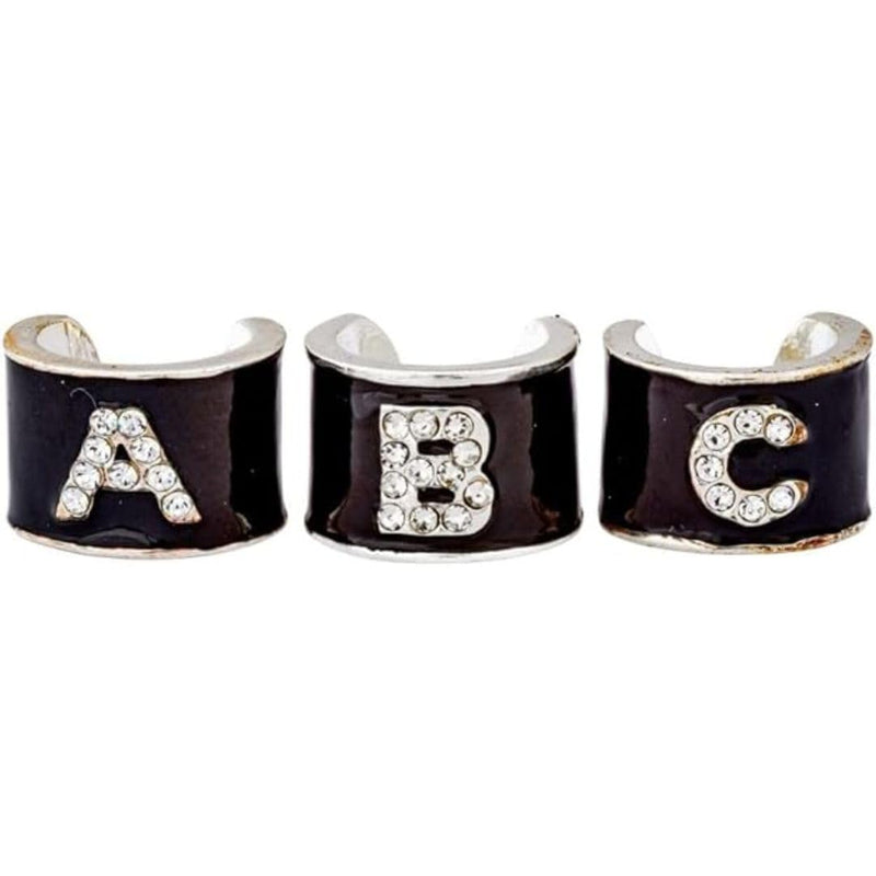 [Australia - AusPower] - charMED Custom Stethoscope Charms - Bling Monogram Charm - Gifts for Nurses, Doctors, Veterinarians & Healthcare Professionals - Metal Silver 0.5" Ring Charm (Letter P) Letter P 