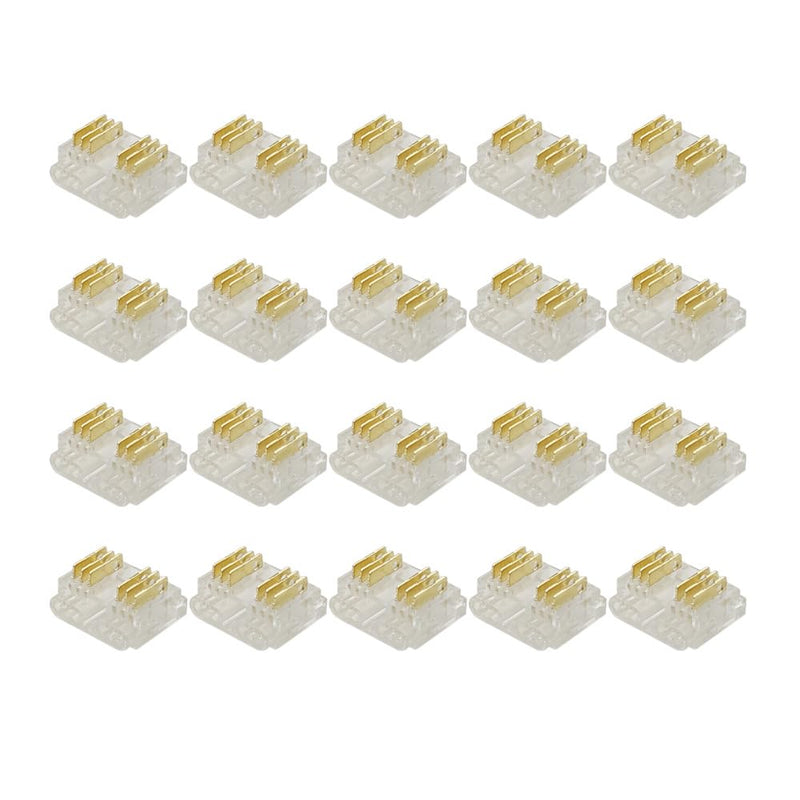 [Australia - AusPower] - Biantie La RGBWW LED Strip Light Connectors - 6-Pin 12mm Solderless Clips for COB Tape Strip-to-Wire Joints (Pack of 20) 