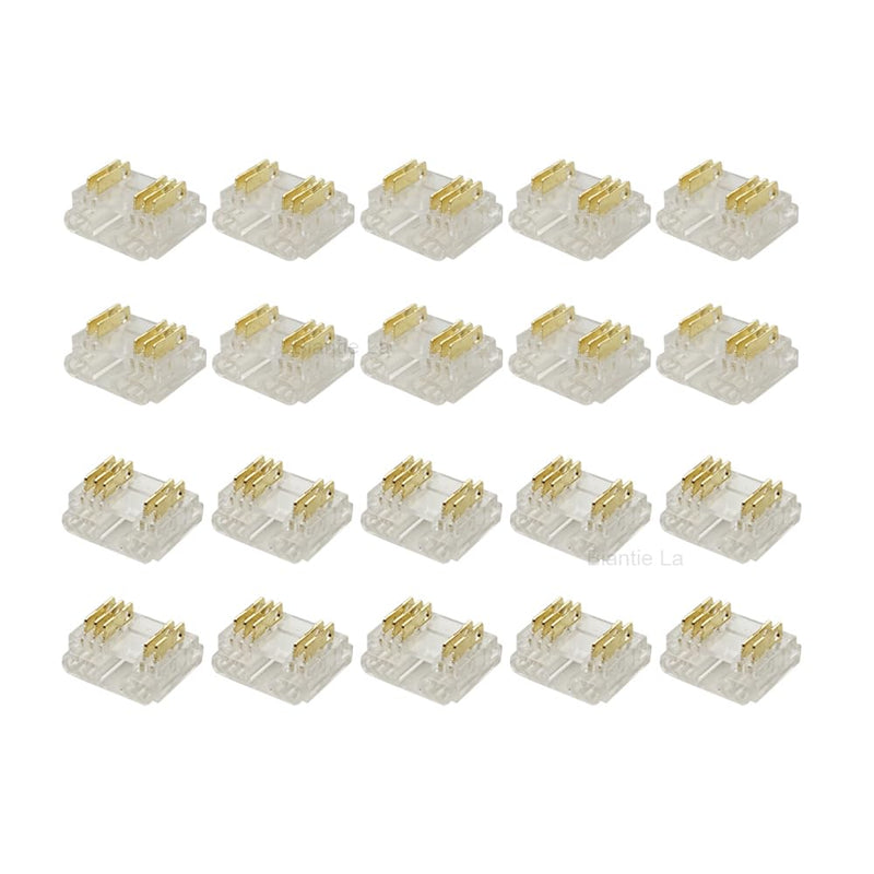 [Australia - AusPower] - Biantie La RGBW LED Strip Light Connectors - 5-Pin 12mm Solderless Clips for COB Tape Strip-to-Wire Joints (Pack of 20) 