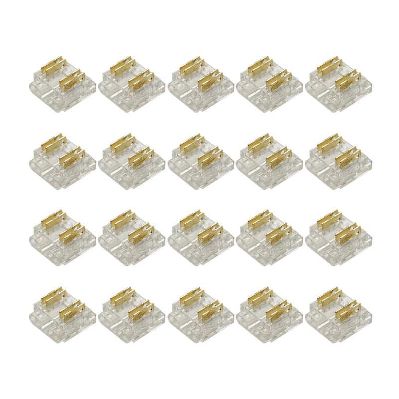 [Australia - AusPower] - Biantie La RGB LED Strip Light Connectors - 4-Pin 10mm Solderless Clips for COB Tape Strip-to-Wire Joints (Pack of 20) (10mm) 
