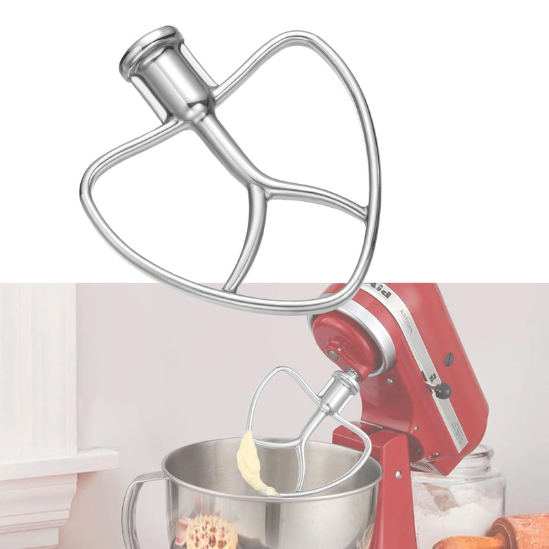 [Australia - AusPower] - Stainless Steel Flat Beater Replacement for Kitchen-aid 4.5-5 Qt Tilt-Head Stand Mixer, Mixer Paddle Attachment for Kitchen Baking, Pastry, Mixing Pasta Accessory, Dishwasher Safe 