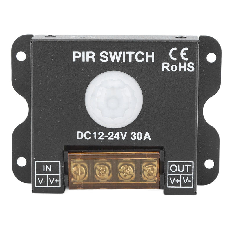 ViaGasaFamido PIR Motion Switch PIR Switch Motion Sensor 30A 12V-24V LED Infrared Sensor Controller with Automatic Switch for Motion Activated Switch