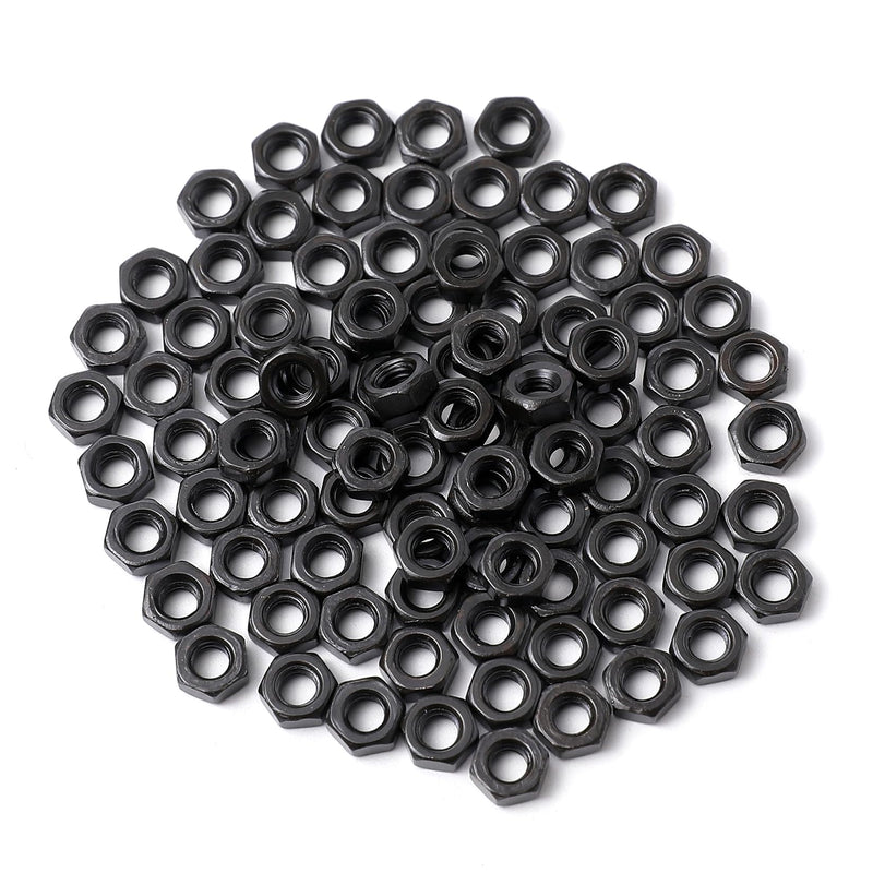 [Australia - AusPower] - M4 Carbon Steel Grade 8 Hexagon Hex Nut Black Carbon Steel 100pcs 
