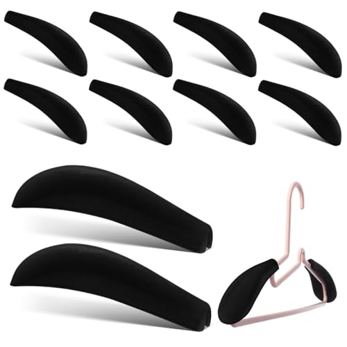 Luxshiny Clothes Hanger Shoulder Pads 10 Pack Foam for Sweaters Coats and Delicate Garments 5.51X1.77X1.18 Inches No Shoulder Bump Hangers for Closet Organization 14.00X4.50X3.00CM