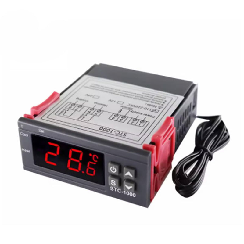[Australia - AusPower] - DC12V Digital Temperature Controller STC-1000 Digital LED Display Fahrenheit Thermostat with 2m Waterproof Sensor DC 12V 