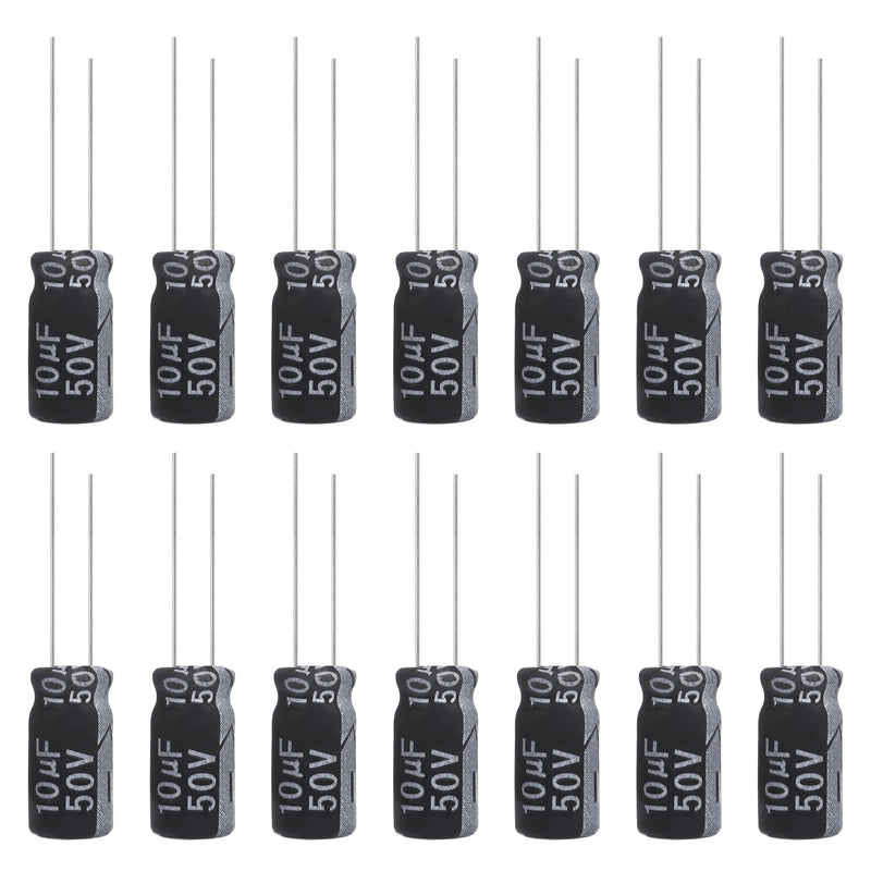[Australia - AusPower] - 10uF 50V 5x11mm Electrolytic Capacitor 10 UF MFD 50 Volt 0.2x0.43in Aluminum Capacitors (Pack of 15) 10uF 50V 5x11MM 