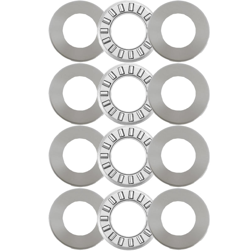 [Australia - AusPower] - 4 Sets NTA815+2TRA, Thrust Needle Roller Bearings with Two Washers, ID 1/2", OD 15/16" 