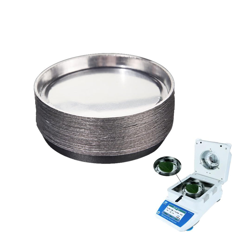 [Australia - AusPower] - 50 Pack Reusable Aluminum Sample Pan for Moisture Analyzers - 103x8mm(4x0.31 inches) Aluminum Foil Weighing Dish for Laboratory Moisture Balances, 58ml 58ml(4x0.31 inches) 