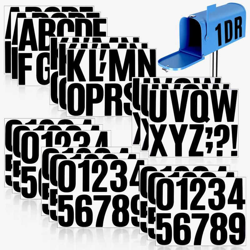 [Australia - AusPower] - CZWESTC 18 Sheets Large Letter Numbers Stickers, 4 Inch Waterproof Mailbox Numbers Stickers, Self Adhesive Vinyl Letters Numbers Stickers for Car, Mailbox, House Numbers, Window, Door, Address Number 