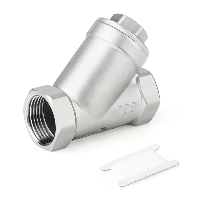 [Australia - AusPower] - TAISHER 1PCS 304 Stainless Steel 1" NPT Female WYE Y Strainer Mesh Filter Valve CF8 WOG 800 