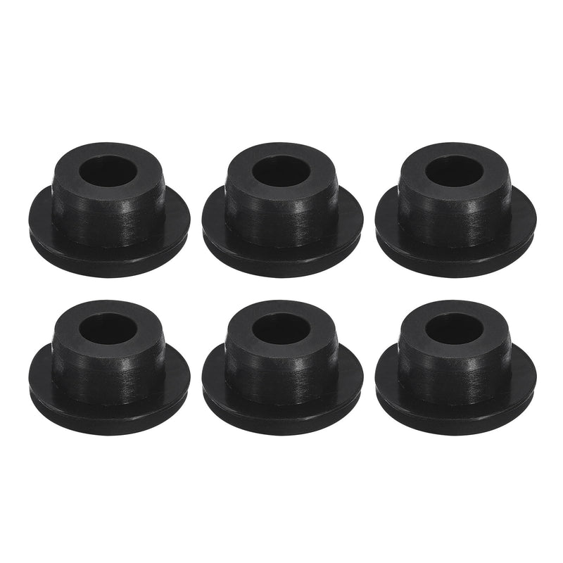 [Australia - AusPower] - uxcell 6 Pieces Black Plug Holes, H20 Waterproof Rubber Button Plug for 19mm/0.75" Hole 
