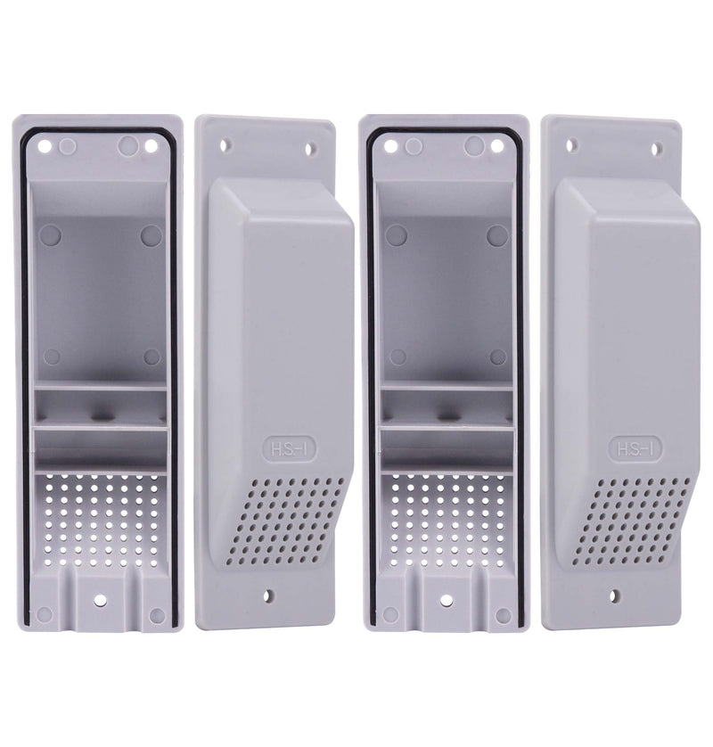 [Australia - AusPower] - Goasion 4 Pack Shipping Container Air Vent Cross Flow Ventilation for Cargo Shipping Containers Reduce Heat and Humidit Container Accessories Shipping Container Vent (Light Grey) Light Gray 