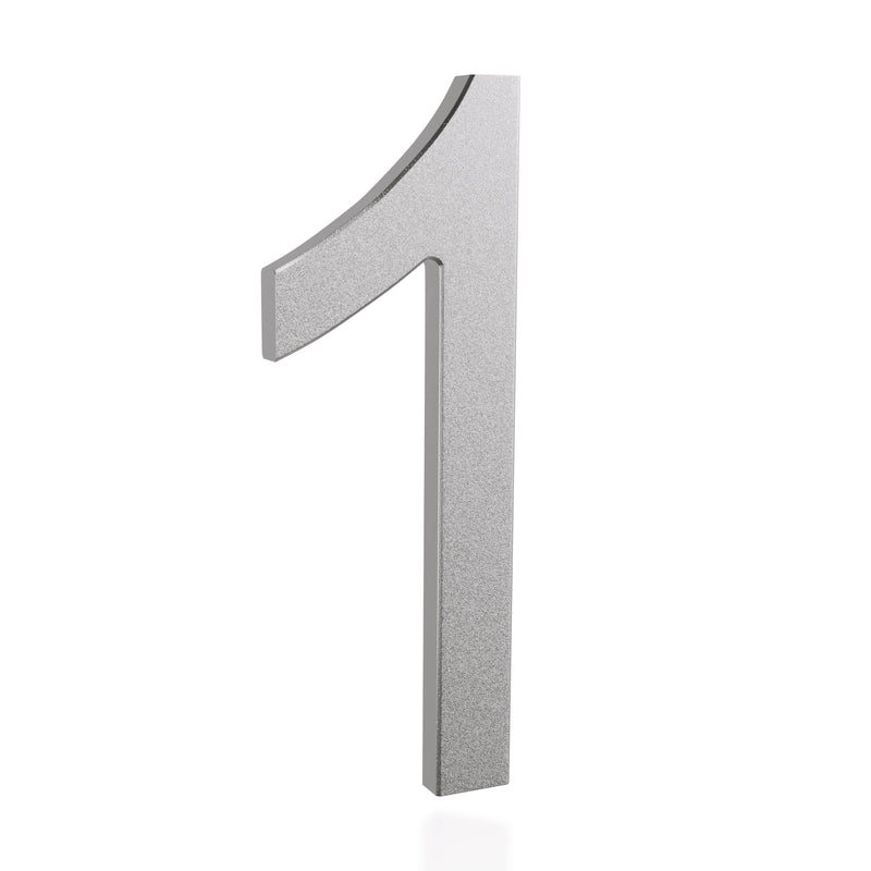 [Australia - AusPower] - TripDock Premium Upgrade House Numbers- 6 Inch High Floating Mounting Home Address Number-Anti-fade Aluminum Mailbox Numbers/Elegant Silver Finish/Number 1 Number 1 