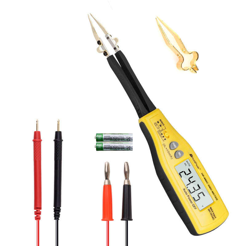 [Australia - AusPower] - Digital SMD Tester 6000 Counts, Auto Ranging Intelligent Resistance Capacitance Diode Zener LED Battery Power Multi Meter Tweezer 