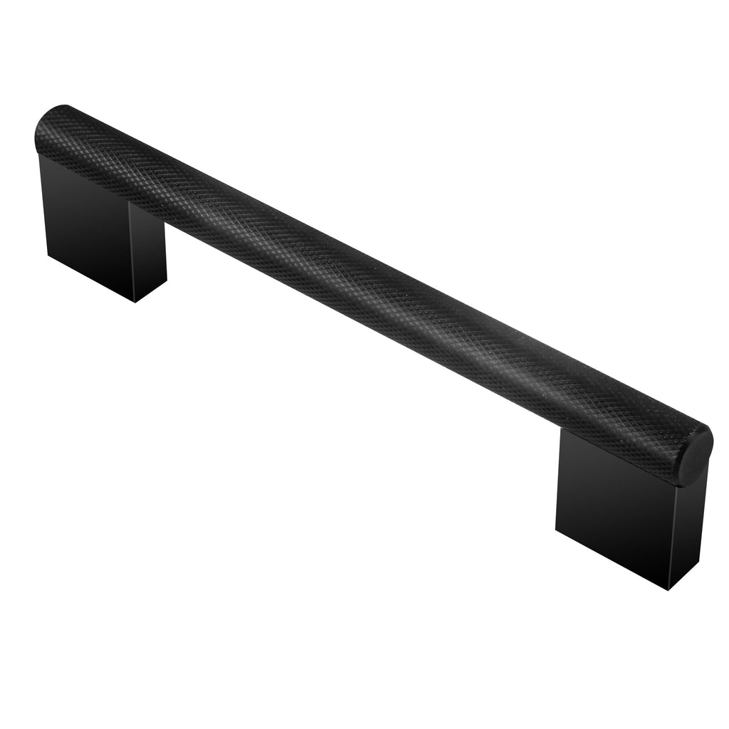 [Australia - AusPower] - Alzassbg 10 Pack Matt Black Cabinet Pulls, 5 Inch(128mm) Hole Centers Kitchen Hardware Knurled Cabinet Handles for Cabinets and Drawers AL3102MB 5" Hole Center 