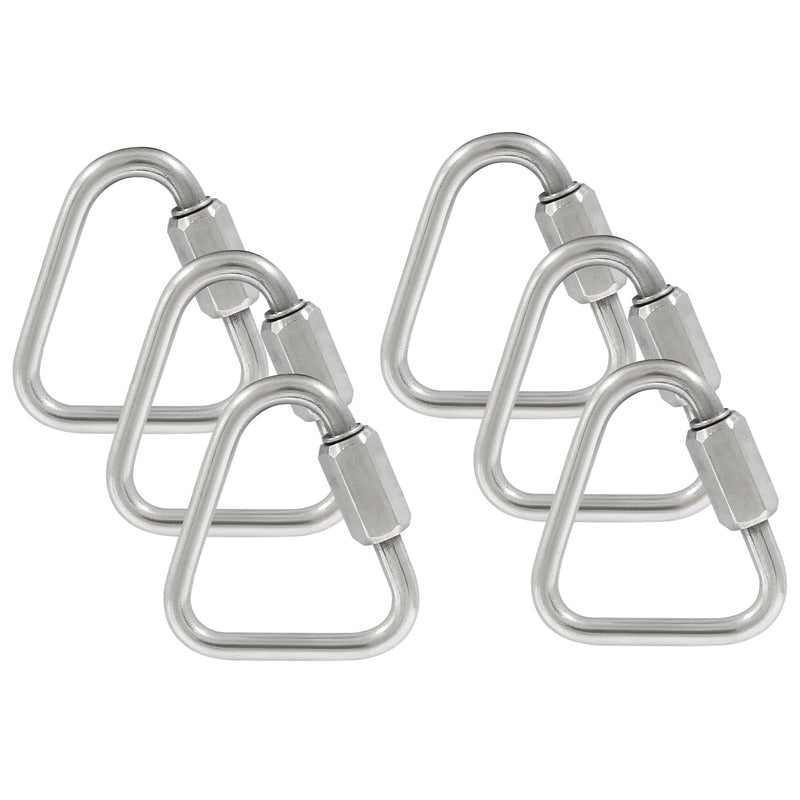 [Australia - AusPower] - 6Pcs Delta Quick Links 1/8 Inch 316 Stainless Steel Triangle Locking Quick Connector, M3.5 Quick Link Chain Heavy Duty Durable Chain Connector - 330lbs Capacity M3.5, 6Pcs 