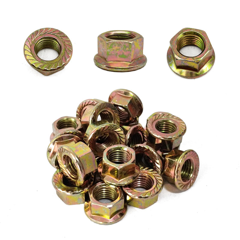 [Australia - AusPower] - 30PCS Exhaust Serrated Spin Hex Lock Nuts M10-1.25, Compatible with Toyota Honda Accord Civic Odyssey Acura OEM 90212-SA5-003 