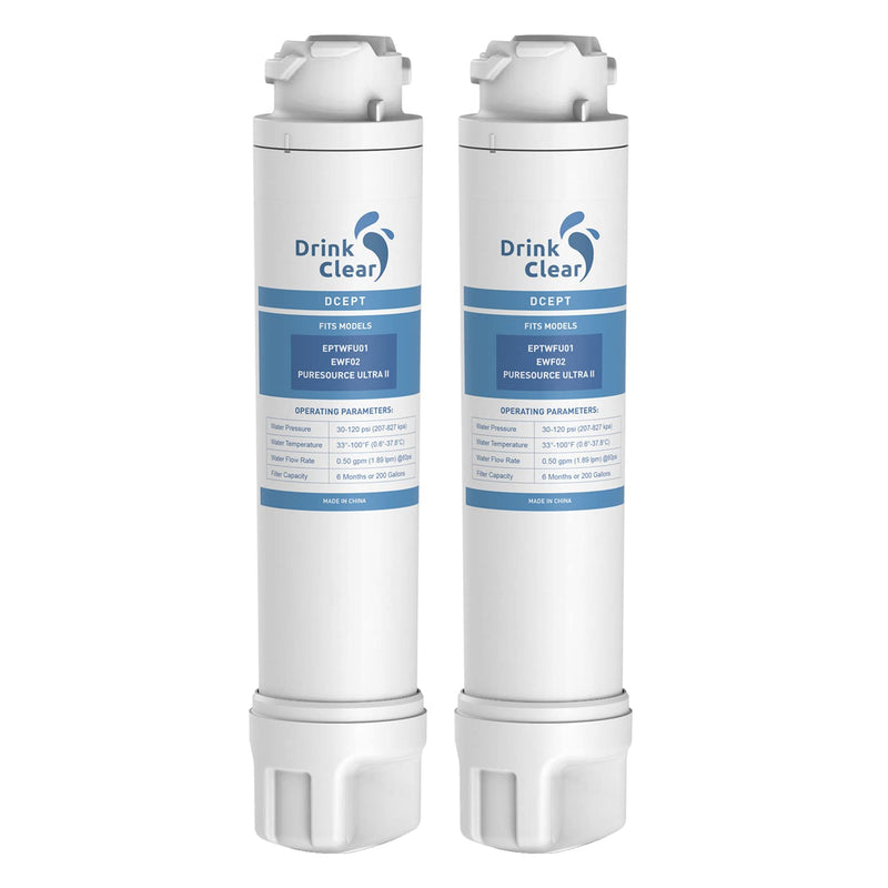 [Australia - AusPower] - DRINKCLEAR Replacement for EPTWFU01, Pure Source Ultra II, EWF02, 807946701, 4562222, 012505454226, Pack of 2 