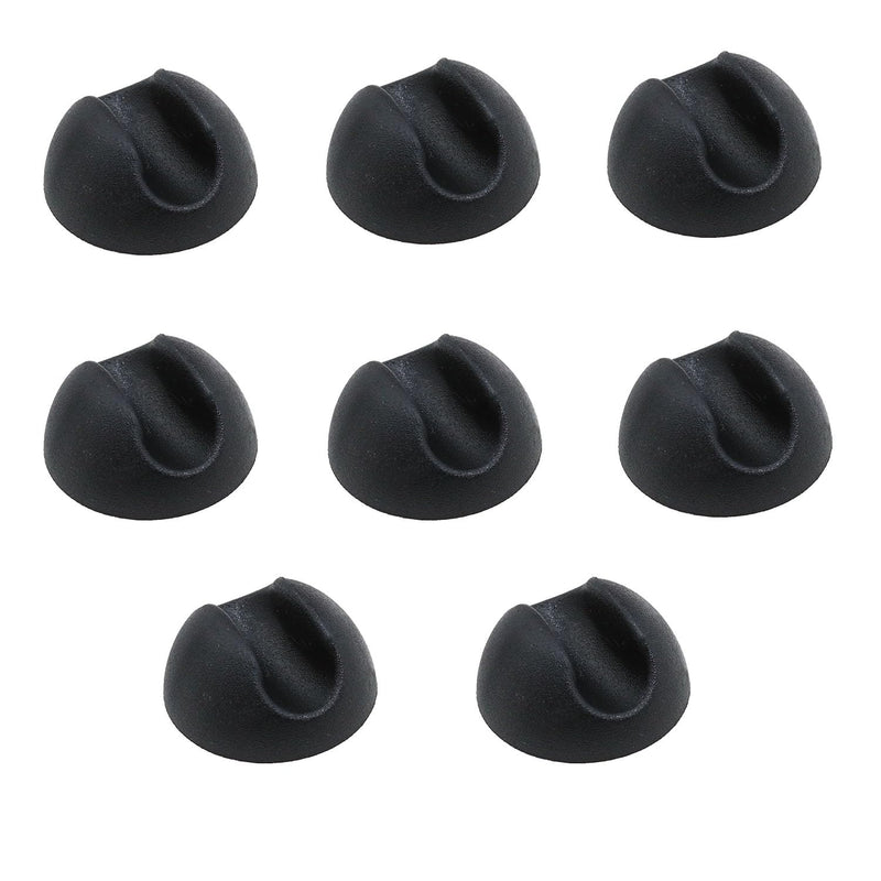 [Australia - AusPower] - Meuey Lyot Hairpin Leg Floor Protectors Suitable for 3/8 "to 1/2" Thick rods Furniture Table and Chair feet Rubber Cap Metal Table Leg Protector Black -8pcs 