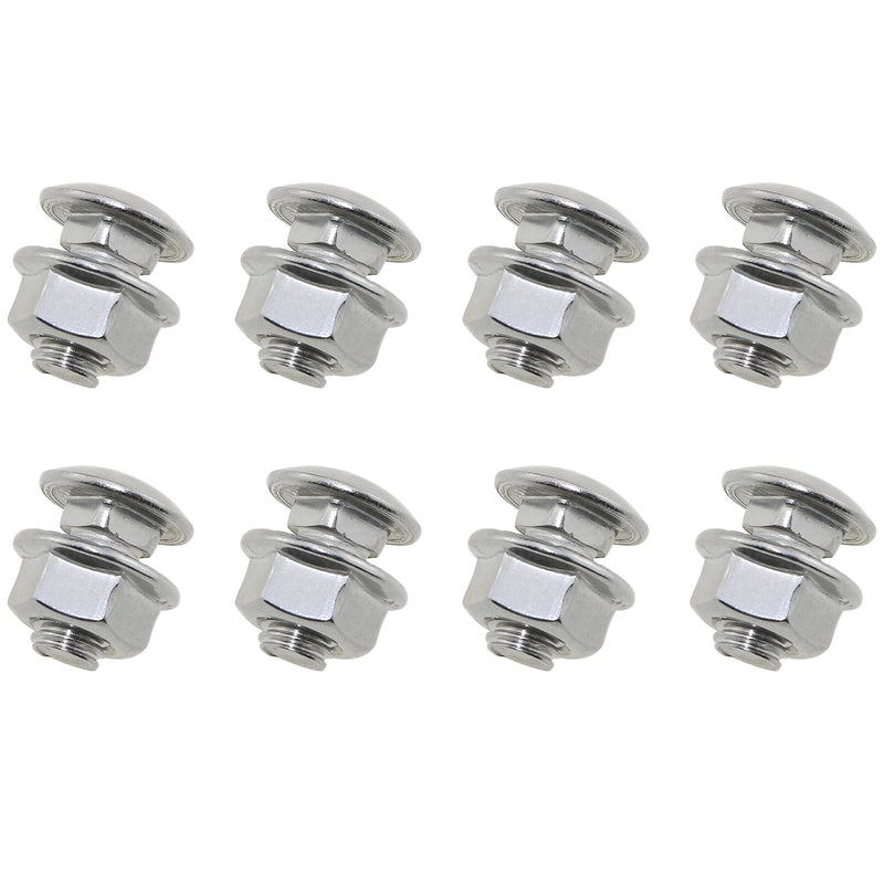 [Australia - AusPower] - ZZHXSM 8PCS Track Bolt Garage Door Hardware Screw Nut 304 Stainless Steel Bridge Square Neck Bolt M8x16MM with Flange Female M8 for Garage Door Cable Spring and Fitting Fixed Connection 