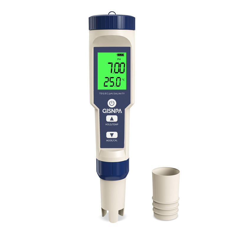 [Australia - AusPower] - 5-in-1 Salt Water Pool Tester, pH/TDS/EC/Salinity/Temp Meter, 0.01 Resolution High Accuracy Water Tester for Drinking Water, Hydroponics, Plants, Aquariums, Pool, Hot Tub Spas. 