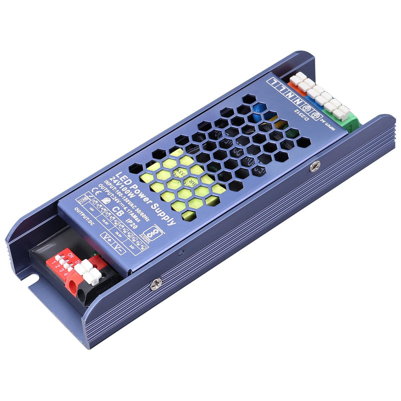 [Australia - AusPower] - GOMING CE Ultra Thin 24V 100W Power Supply AC 100-130V to DC 24V 4.2A LED Lighting Transformer Constant Voltage for LED Strip Light 