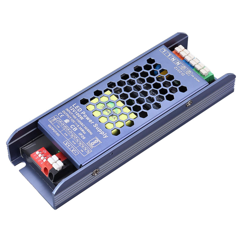 [Australia - AusPower] - GOMING CE Ultra Thin 12V 100W Power Supply AC 100-130V to DC 12V 8.3A LED Lighting Transformer Constant Voltage for LED Strip Light 