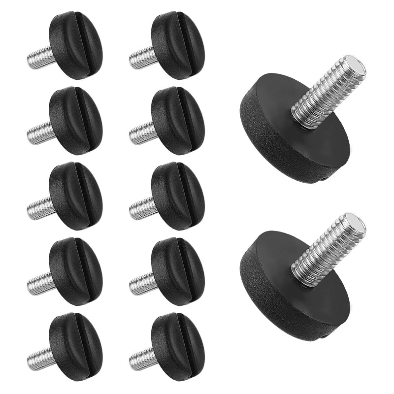 [Australia - AusPower] - DSLSQD 12 Pack Furniture Leveling Feet Adjustable Furniture Feet Table Legs Heavy Duty Leveling Feet Screw on Furniture Levelers for Table Cabinets Chairs Bar Stool Desk Dresser Wood Legs (M6) M6 