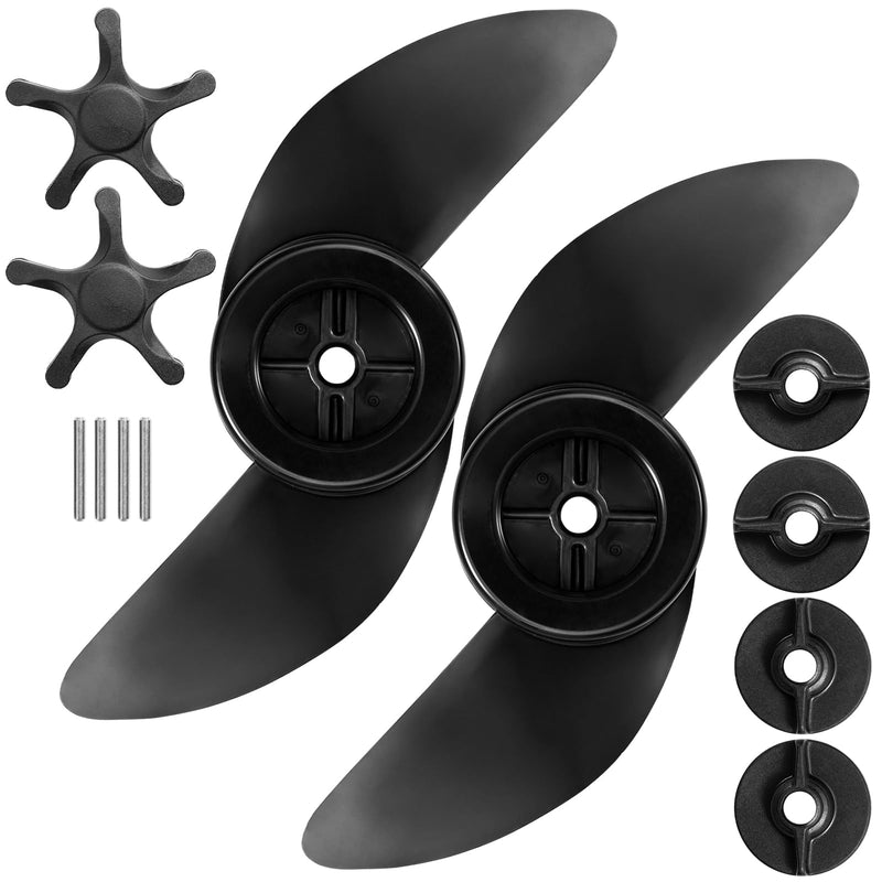 2 Pack Motor Boat Propellers,Electric Trolling Motor Outboard Propeller,Replacement Propeller Kit for Marine Boats & Fishing（Fits for ET44L /ET54L/D65L/T34） Propeller-2 Blades