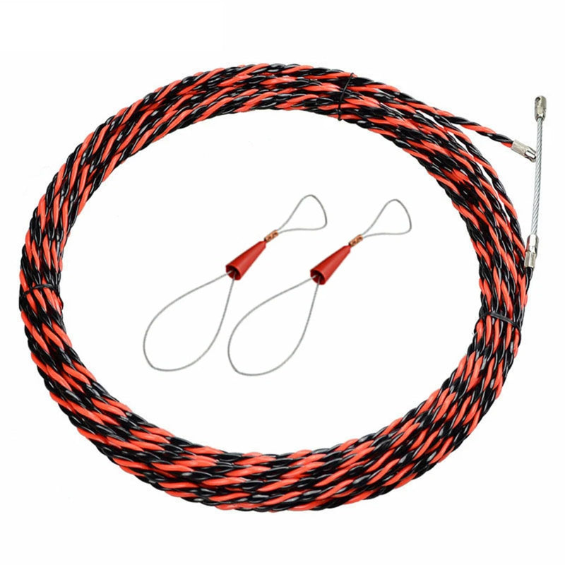 [Australia - AusPower] - ninesung Fish Tape, 33FT (10M) Wire Puller Through Wall Wire Threader OD 6mm Plus Fish Cable Fastener with Steel Rope 33FT (10M) 