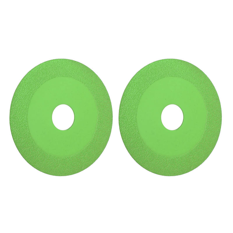 [Australia - AusPower] - 2 Pcs Glass Cutting Disc 1mm Thick Cutting Wheel Saw Blade for Tile Crystal and Wine Bottle (Green) 