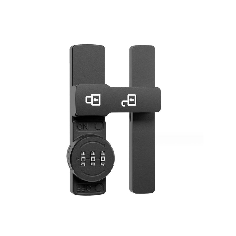 [Australia - AusPower] - 180 Degree Barn Door Lock Latch Fluorescent Secure Your Home Easily Install Keyless Entry Zinc Alloy Matte Black Ideal for Cabinet Door Bathroom 