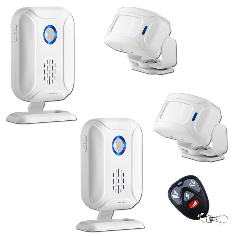 [Australia - AusPower] - HENDUN Wireless Motion Sensor Door Chime 2 Receiver & 2 Transmitters with Remote 
