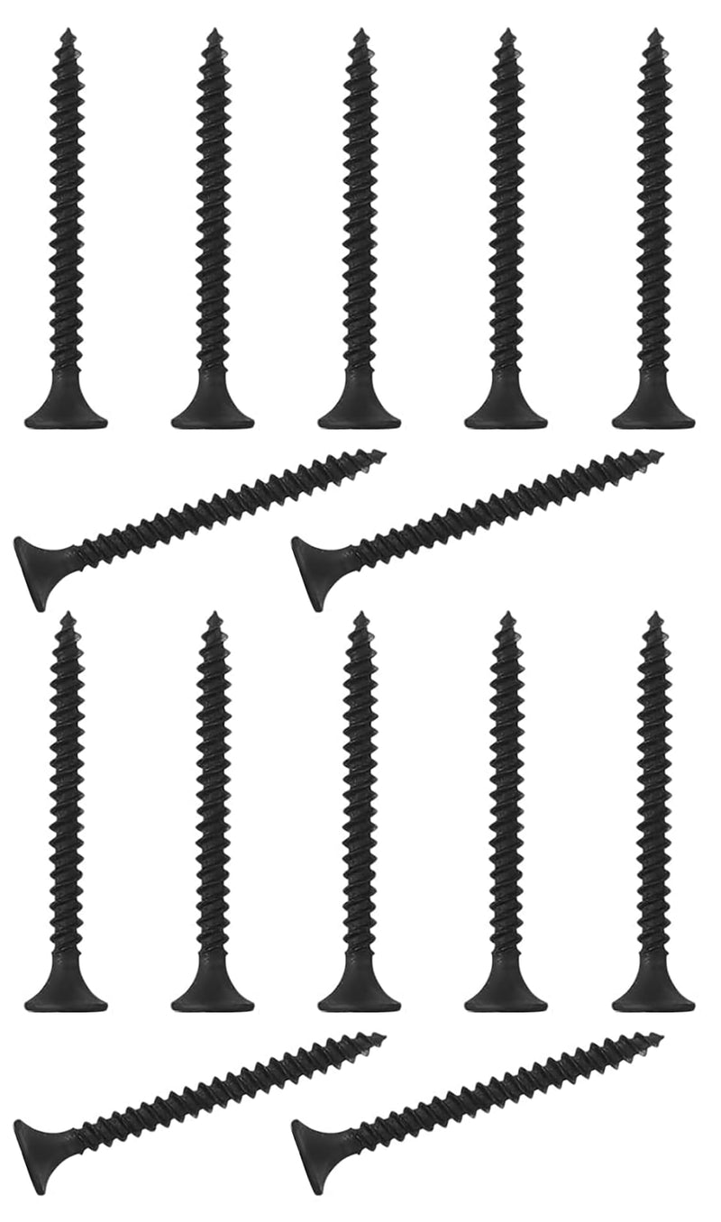[Australia - AusPower] - M3.5 x 40mm Black Self Tapping Drywall Screws, Carbon Steel Wood Screws, Coarse Thread Phillips Flat Head Screws for Wood, Cabinet, Furniture, 200PCS M3.5 x 40mm 